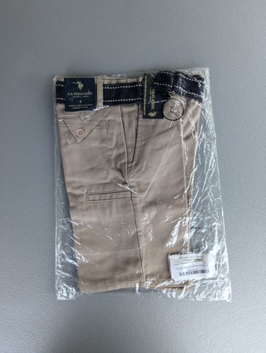 Boys Size 5 Khaki School Uniform Shorts U S Polo Assn New w/ Tags - Picture 5 of 12