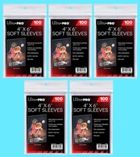 500 ULTRA PRO 4x6 inch PREMIUM SOFT SLEEVES Photo Postcard Acid Free Clear Poly