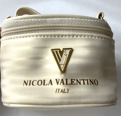 Nicola Valentino Makeup Small Bag Pouch White Nylon Purse | eBay