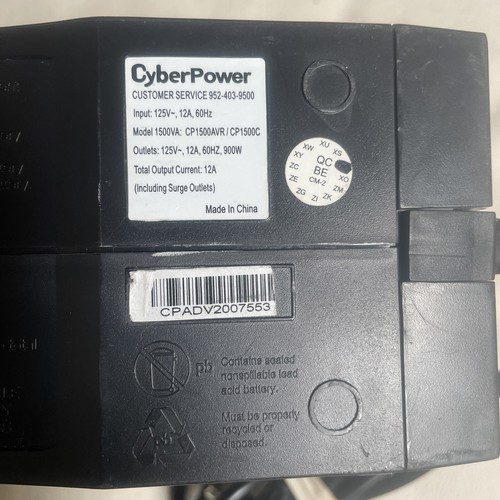 Cyberpower 1500VA CP1500AVR, CP1500C 8 Outlets Uninterruptible Power Supply - Picture 8 of 13