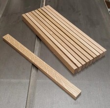 Solid OAK Hardwood Planed Timber Offcut Strips/Blocks for craft and DIY (x10)