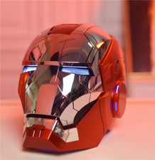 AUTOKING New Iron Man MK5 Helmet English Voice Control Mask with Eye  Ear Light