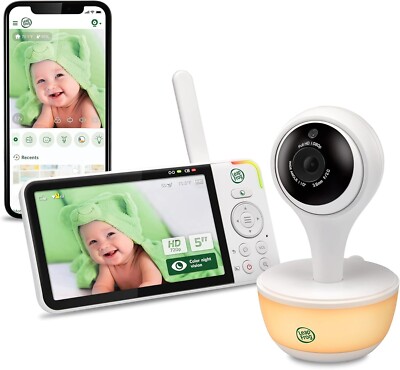 LeapFrog LF815HD 1080p WiFi Remote Access Video Baby Monitor with 5  High Defi