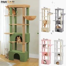 PAWZ Road 68'' Tall Cat Tree Tower for Large Cats with Large Top Perch, 2 Condos