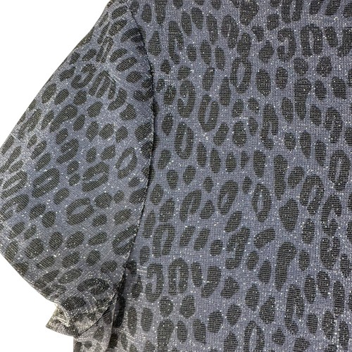 Robe Jessica Howard faux col léopard paillettes bleu taille 14 épaulettes vintage - Photo 8/12