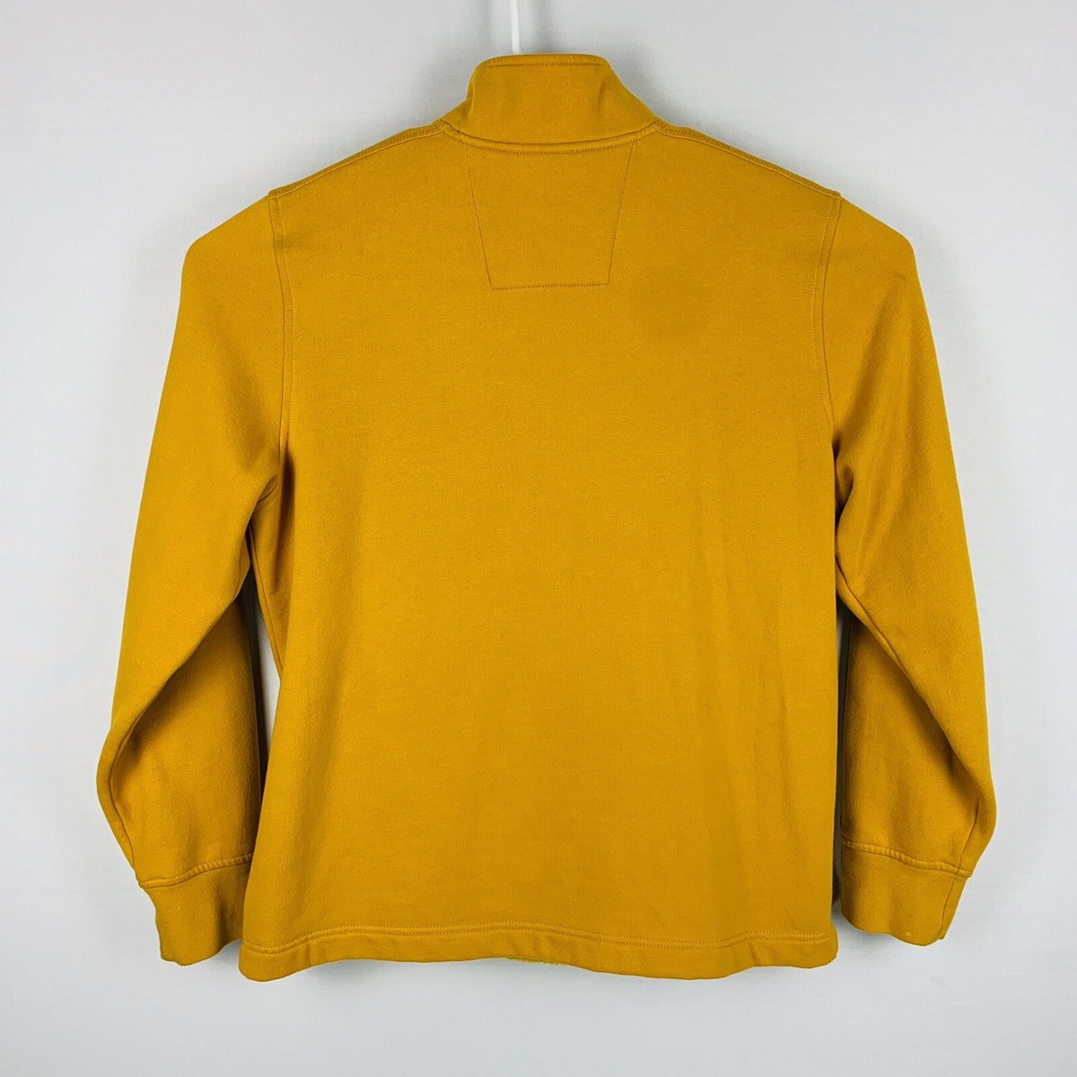 Nautica K73172 Men's 1/4 Zip Fleece Yellow Sweatshirt Long Sleeves