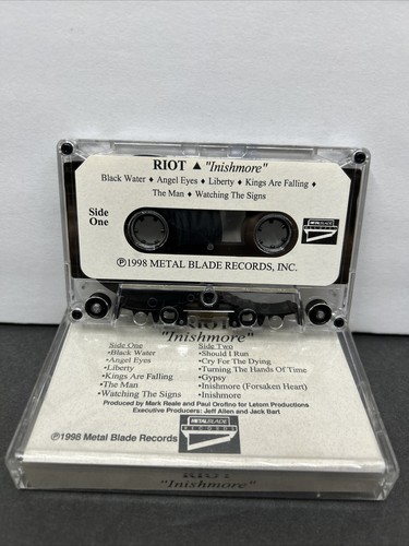 RIOT INISHMORE 1998 ADVANCED PROMO CASSETTE METAL BLADE RECORDS SUPER RARE - Picture 4 of 5