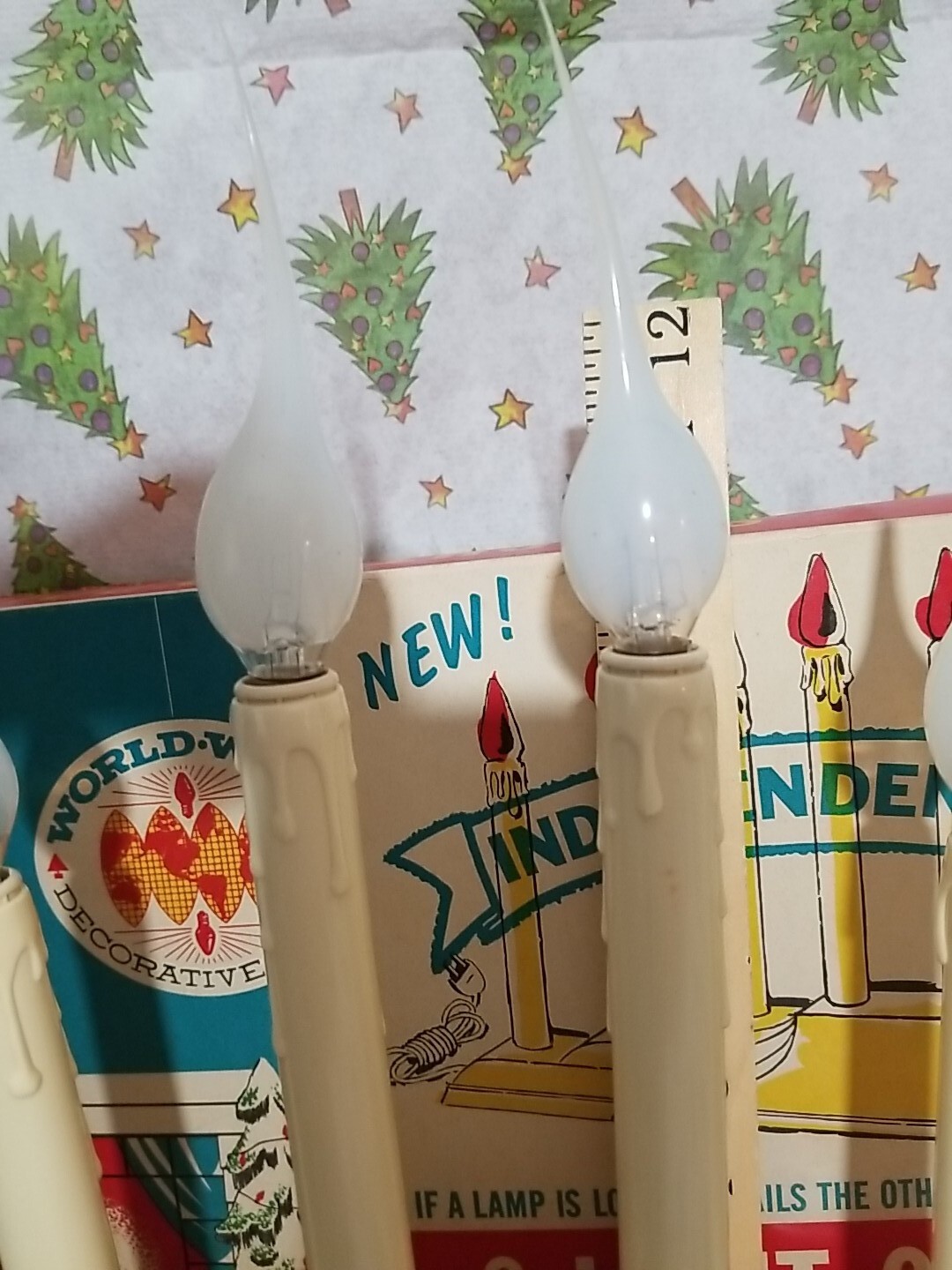 Vintage Christmas 8 Light  Candolier Original Box