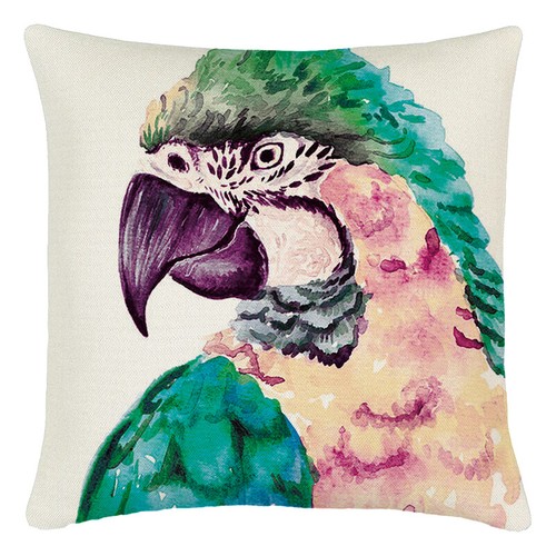 Macaw Bird Tropical Jungle Leaves Throw Pillow Cover Parrot Accent Cushion Case - Picture 13 of 60