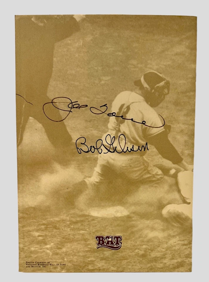 SANDY KOUFAX BOB GIBSON JOE TORRE AUTOGRAPHED BAT AWARDS DINNER PROGRAM JSA COA - Image 3 of 4