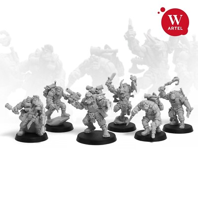 Skawt Rekkon Skwad (5 Ork Boyz + Kammandah) by Artel W- Kommandos Nobz
