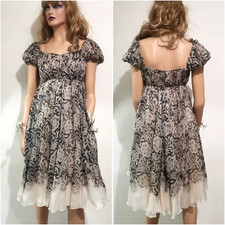 🆓US🛃 Dolce & Gabbana floral printed silk chiffon dress IT 40