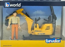 Bruder #62002 JCB Micro Excavator 8010 CTS with Construction Worker