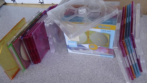 DVD Blue RAY Disk Hülle Caddy 1..4 fach bunt Datensichern Aufbewahrungs Konvolut - Photo 9/12