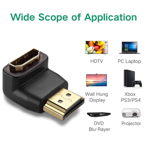 270 Degree Right Angle HDMI Male to Female M/F Swivel Adapter Extender 1080P - Picture 3 of 15