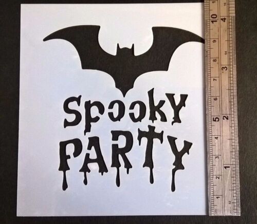 Halloween Stencil Witch Ghost Haunted House Pumpkins Skeletons Bones Bats Craft - Picture 171 of 231