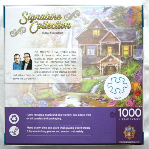 Master Pieces Signature Collection Hidden Falls Retreat 1000 Piece Jigsaw Puzzle - Picture 2 of 7