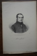 MR DE KNEOUDE (1792-1849) PORTRAIT ENGRAVING 19th century, born in MONTELIMAR