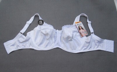 Playtex Secrets Signature Blumen Bügel-BH 4422 Größe 36DD weiß mit Etikett