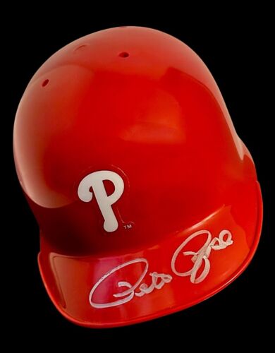 PETE ROSE AUTOGRAPHED SIGNED PHILADELPHIA PHILLIES MINI BASEBALL HELMET wAP COA - Picture 2 of 6
