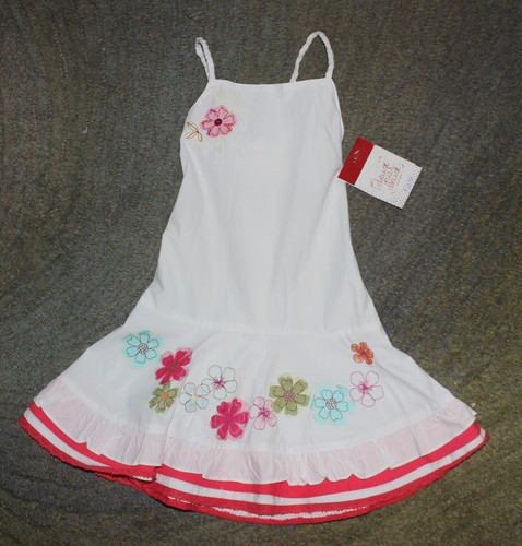 Deux par Deux Girls White Sleeveless Dress - Size 6 - NWT - Picture 1 of 5