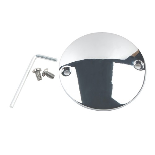 2Hole Chrome Domed Points Cover Softail Bigtwin For Harley Timing Ignition Timer - Picture 8 of 14