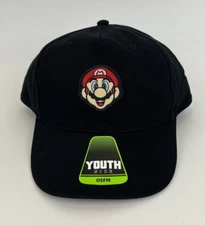 Mario Nintendo Boys Kids Youth Snapback Black Snapback Baseball Hat Cap