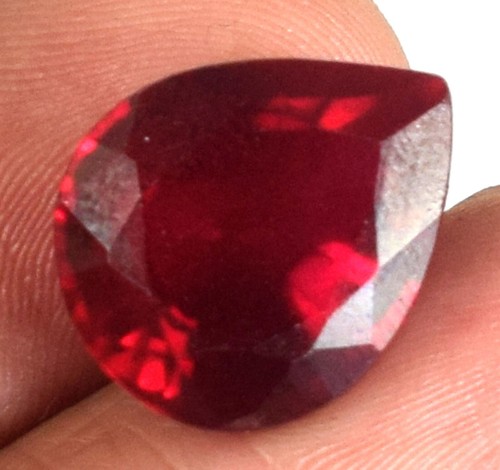 11,20 kt natürlicher Burma roter Rubin großer Glanz Birnenschliff Edelstein zertifiziert B87554 - Bild 2 von 8