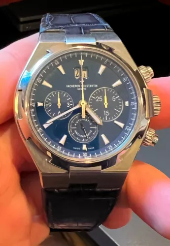 Vacheron Constantin Overseas Chronograph 49150/000A-97 Blue dial Stainless Steel