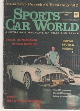 Sports Car World 1965 Dec Honda S600 Coupe Porsche 912 Volvo 122 Repco Bathurst 