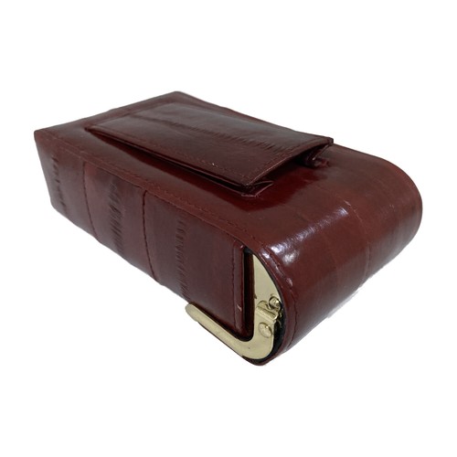 Genuine Eel Skin Leather Sliding Cigarette Case Wallet Tobacco Case - Picture 127 of 135