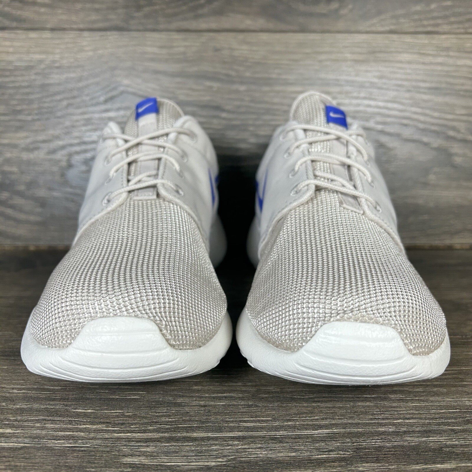 Nike Men's Roshe One Beige Blue Athletic Running Shoes Sneakers Trainers New