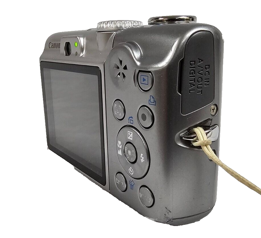 Working Canon PowerShot A1100 IS 12.1MP Silver Digital Camera 4x
