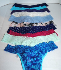 HANKY PANKY SIGNATURE LACE ORIGINAL RISE THONG SET OF 10 ASSORTED COLORS ONE SZ
