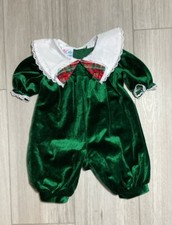 Vintage Christmas Outfit Little Precious Baby Romper Please Read