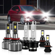 For Mazda 3 2007-2009 Led Hid Headlight Bulb Kit Highlow Beam Fog Light 26000lm