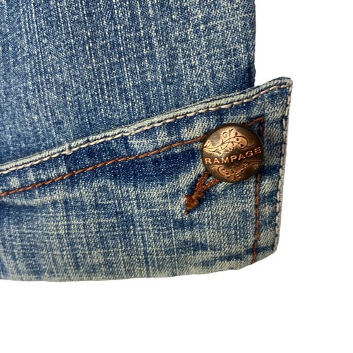 Rampage Girls Bermuda Shorts Sz 7 Cuffed Leg Embroidered Pockets - Picture 4 of 5