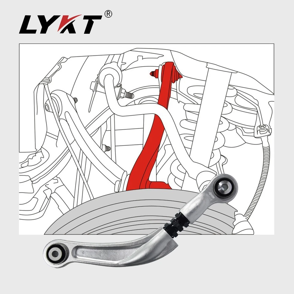 LYKT 2pcs Adjustable Arms Alignment Camber Rear Kit For Benz C、CLS、E、GLC、GLK、SL Foto 2 de 4