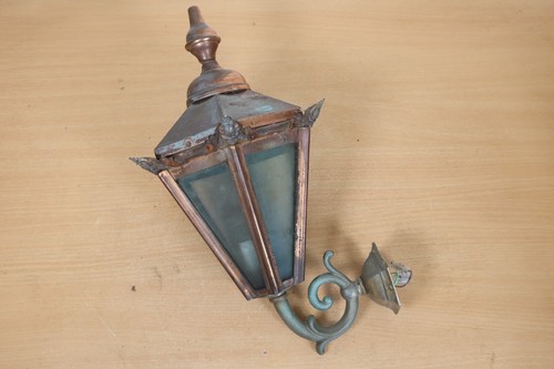Vintage Copper & Brass Porch Outside Lantern Victorian Style Garden Wall Light