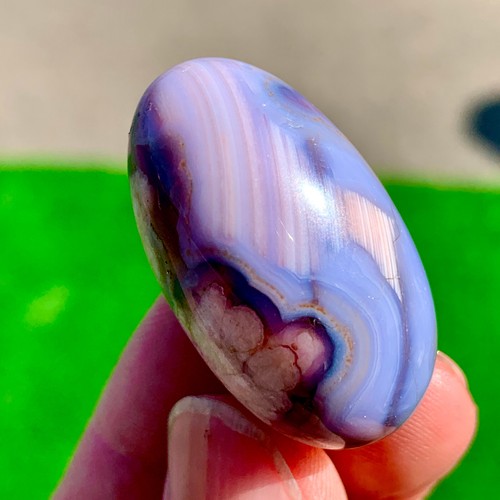 17G Natural blue flower agate plam-shaped High-frequency Healing From Madagascar - 第 3/15 張圖片