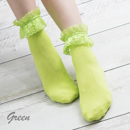 Women Girls Lace Short Ankle Socks Frilly Ruffle Cotton Lolita Princess Socks - Picture 13 of 16