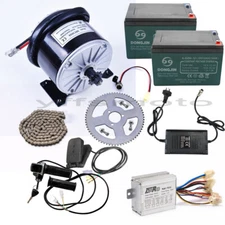 24V 350W Motor Brushed Controller Pedal 25H Sprocket Battery for Go Kart e-Trike