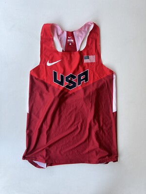 nike pro elite USA singlet s相当 Nike Pro Elite USA Olympic Gold Medal Aeroswift Issued Black