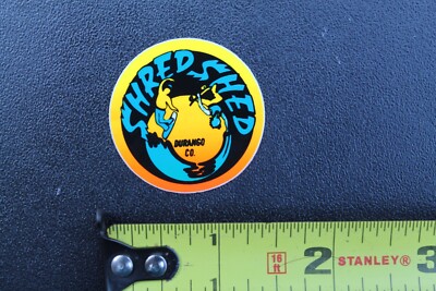 Shred Shed Neon 80's Snow Skateboard Surfboard OG V43B Vintage Surfing STICKER