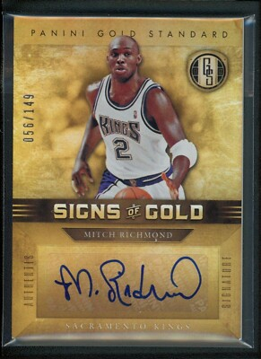 #ad 2012 MITCH RICHMOND 056 149 AUTO PANINI GOLD STANDARD SIGNS OF GOLD AUTOGRAPHS $22.99