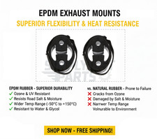 Exhaust Mount Rubber Hanger - fits Ford Fiesta, Focus, Transit Connect x2 EPDM