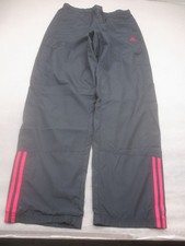 Adidas Size L Women Black Pull On Drawstring Lined Straight Activewear Pants 615