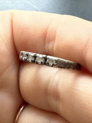 Bague Argent Massif 925 – Jonc Anneau Créateur Avec Zircon (Occasion)