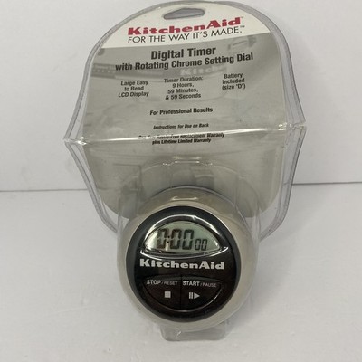 KitchenAid Digital Timer with Rotating Chrome Setting Dial KG150OB PLEASE READ