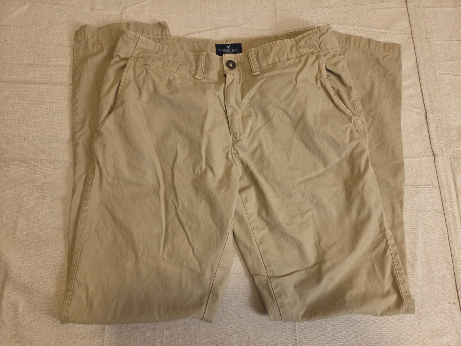 American Eagle Outfitters Slim Straight Chino Pants Mens 32x34 Khaki